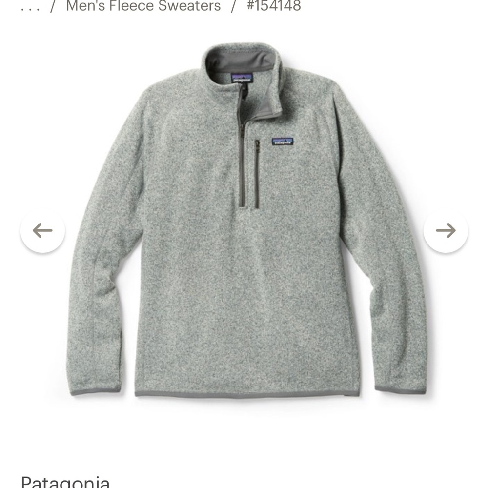 Patagonia Better Sweater fleece quarter zip in stonewash gray.  Mens large